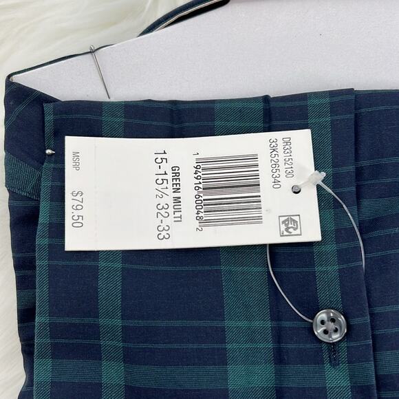 Calvin Klein Men's Stain Shield Extreme Slim-Fit Non-Iron - Green Multi - M NWT - Picture 4 of 5